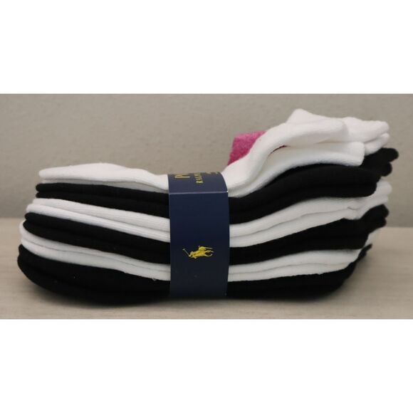 Polo Ralph Lauren Women's Assorted Color Size 9-11 Low Cut Mesh Socks 6 Pack - Picture 3 of 12